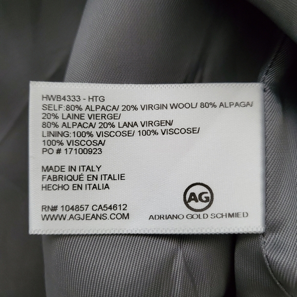 AG Jeans Jemima Coat in Heather Grey S - Picture 7 of 8